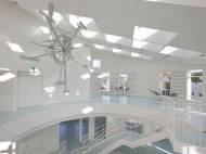 Green Lighthouse interior, top floor with VELUX skylights and Velfac windows