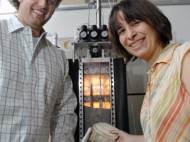 Developers of RoboClam, Graduate student Amos Winter and Professor Anette Hosoi
