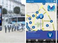 Layar's layers of augmented reality displayed on a smartphone aplication