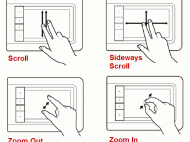 Wacom Bamboo Touch gestures
