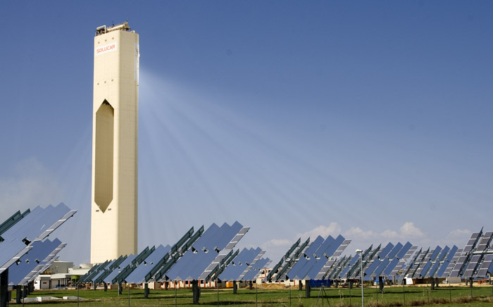 solar power tower system. The Solar Two