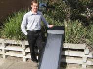 Stuart Elliott standing by his invention - SolaMate