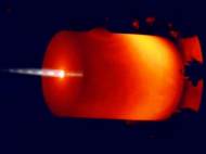 Stanford engineer Brian Cantwell and colleagues originally designed this nitrous oxide thruster for spacecraft. A similar device could be used at wastewater treatment plants to decompose excess nitrous oxide gas into hot air.