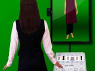 Furutani-sangyou's Magical Mirror allows you to try out clothes from various stores